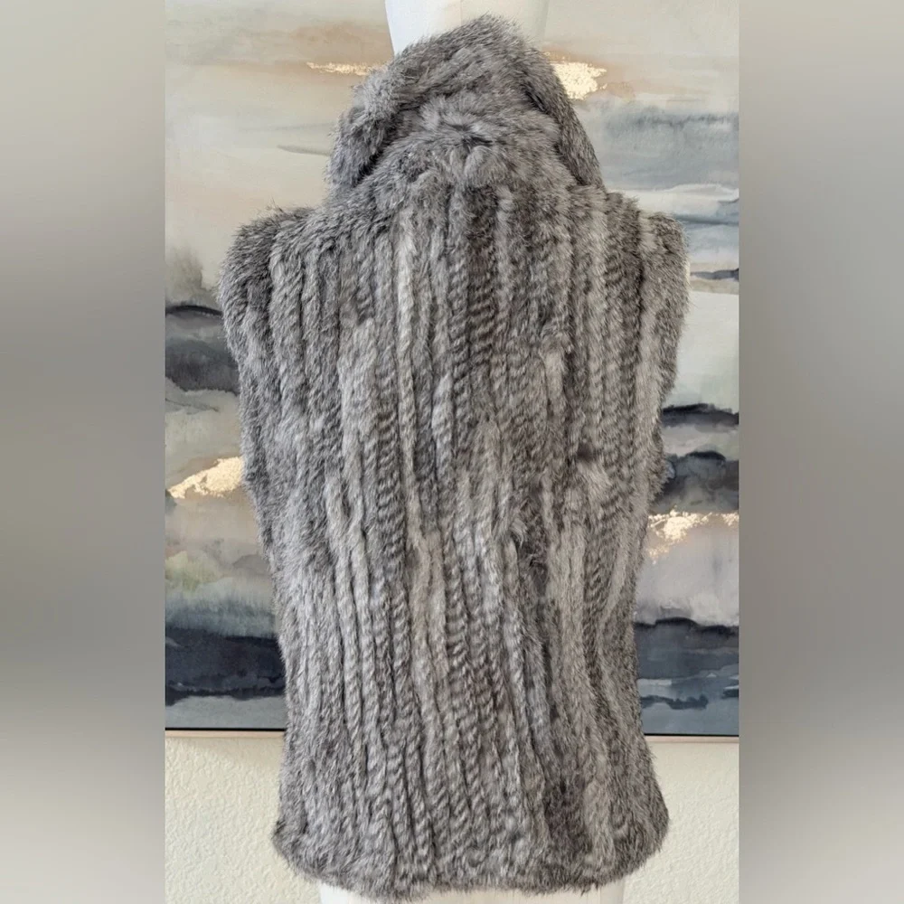 Bagatelle 100% Genuine Rabbit Fur Size S Winter Grey - Picture 5 of 16